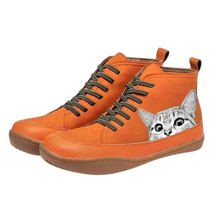 Bella | Leather Ankle Boots for Cat Lovers