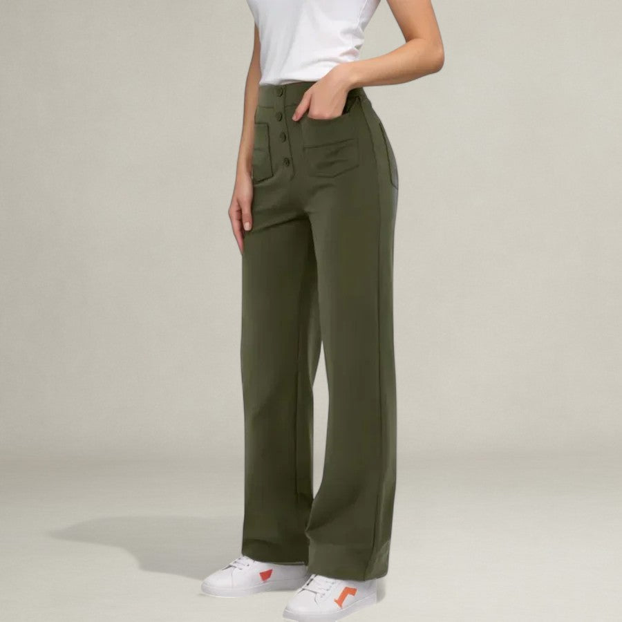 Marrievelle | High Waist Elastic Trousers