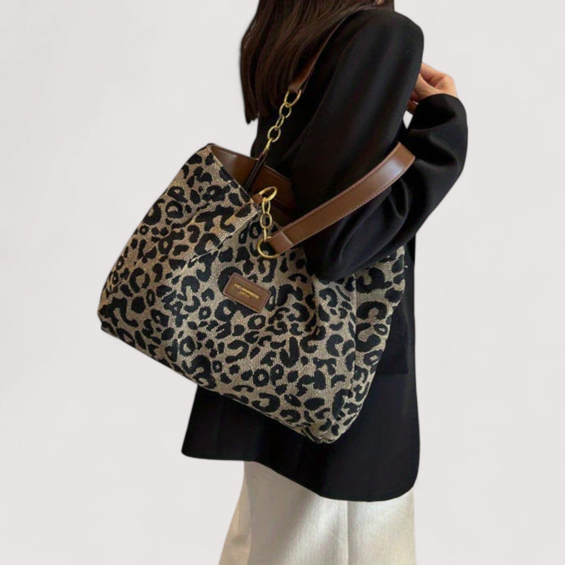 Sonia - Leopard Canvas Shopping Bag