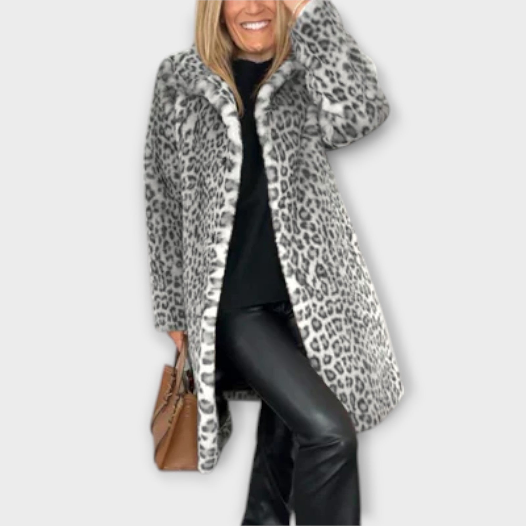 Amara - Luxe Leopard Print Coat