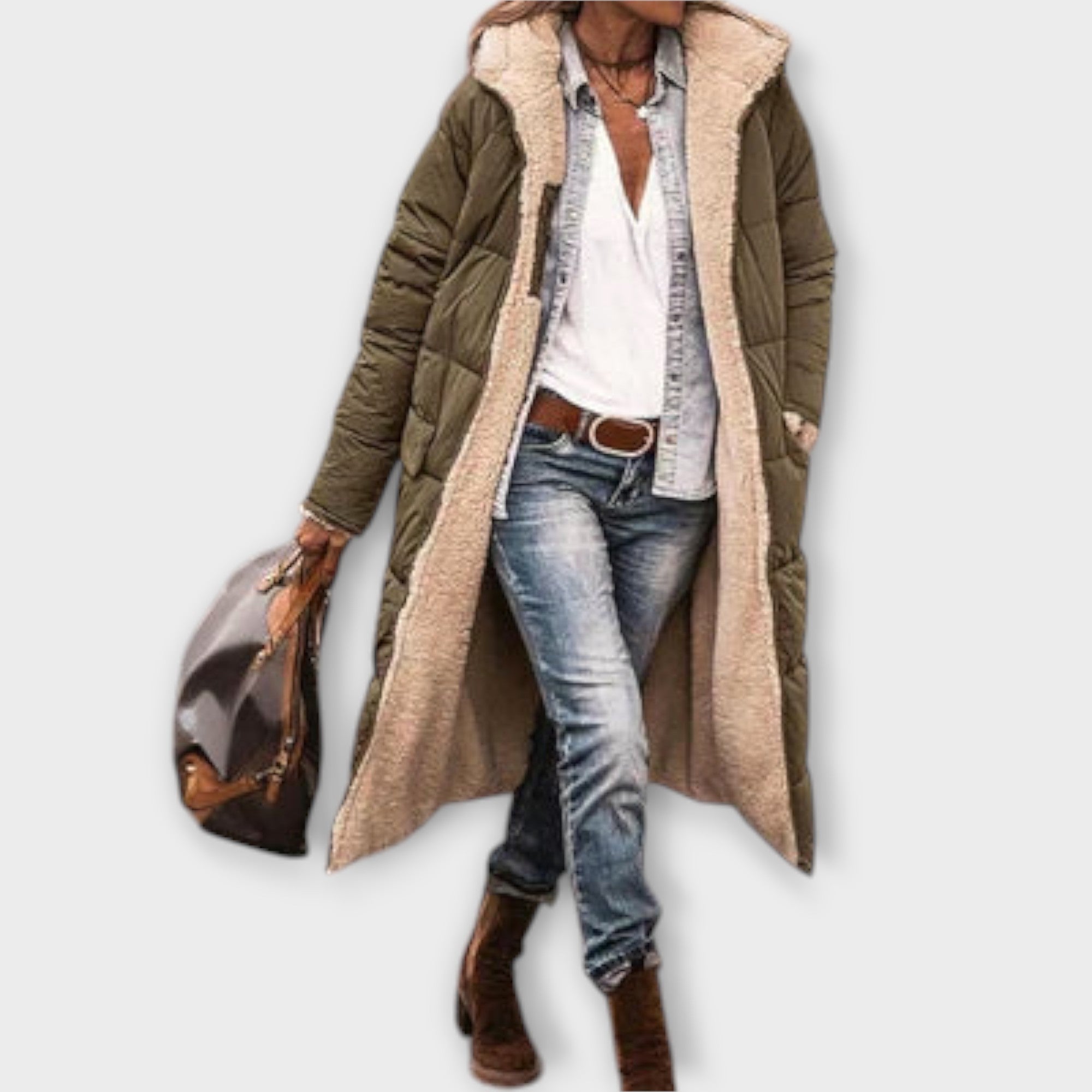 Kora - Comfortable Faux Fur-Lined Coat