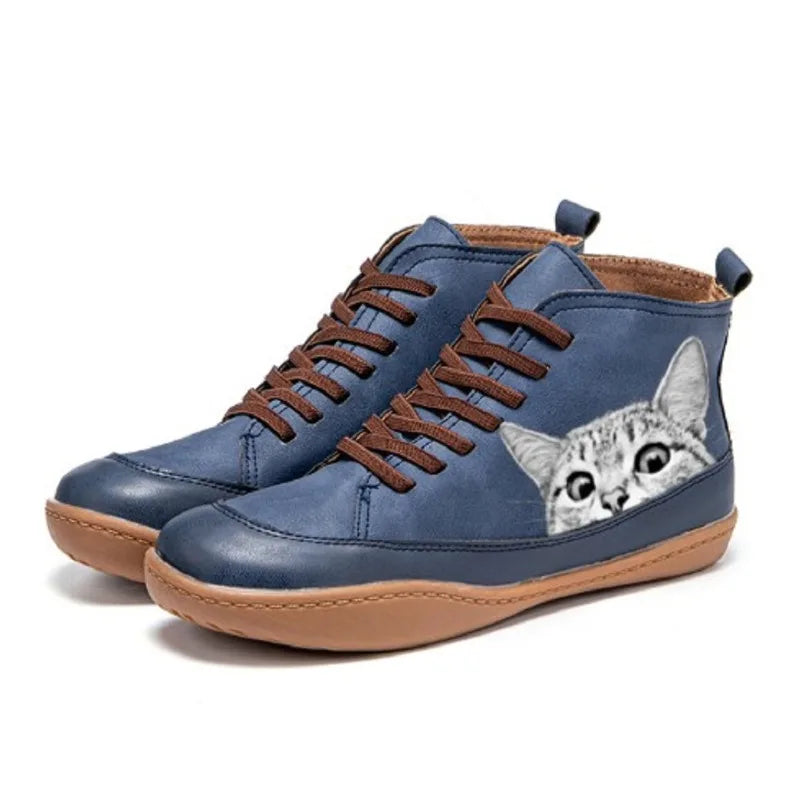 Bella | Leather Ankle Boots for Cat Lovers