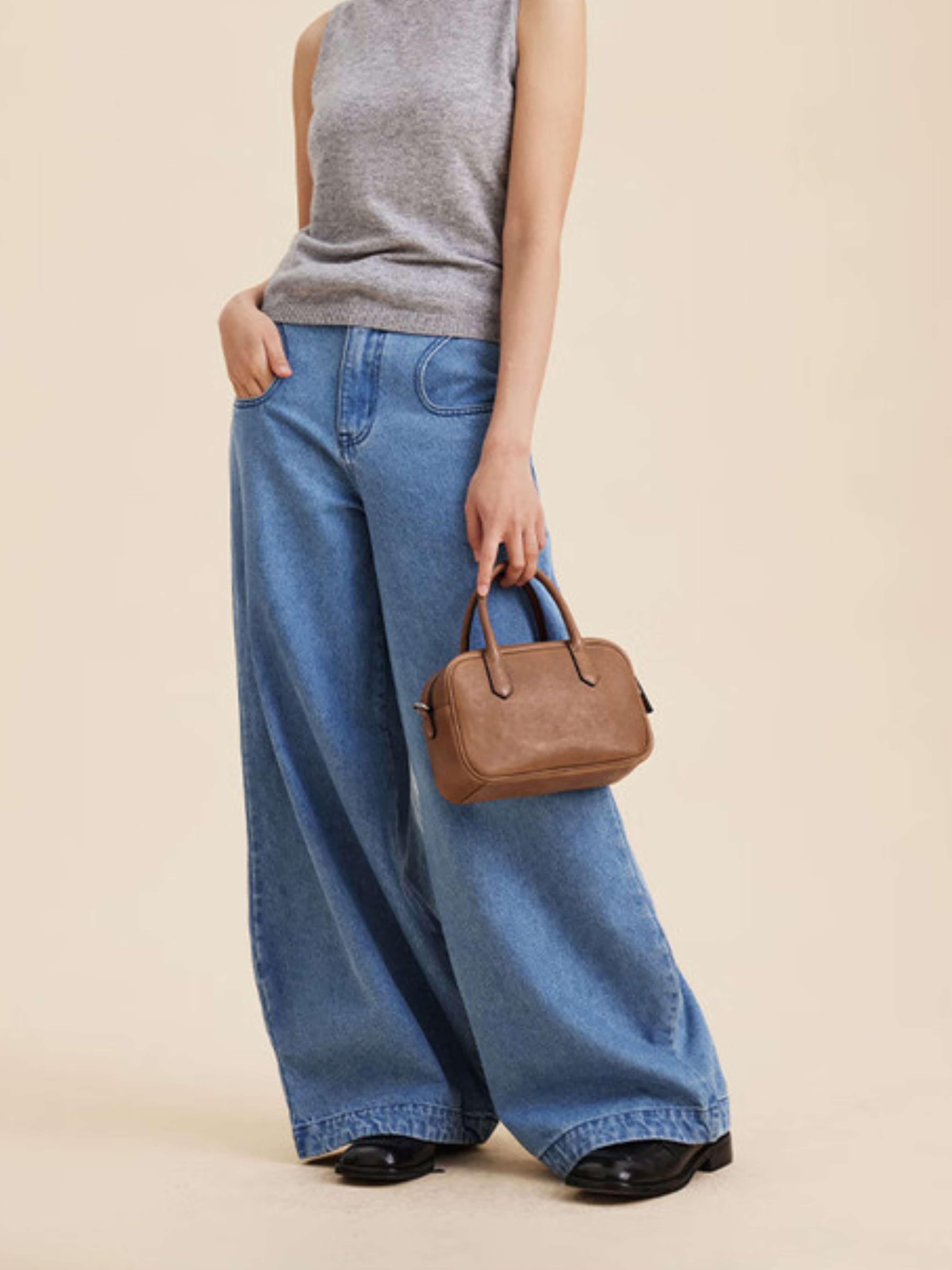 Eliza | Polished Zip Square Bag