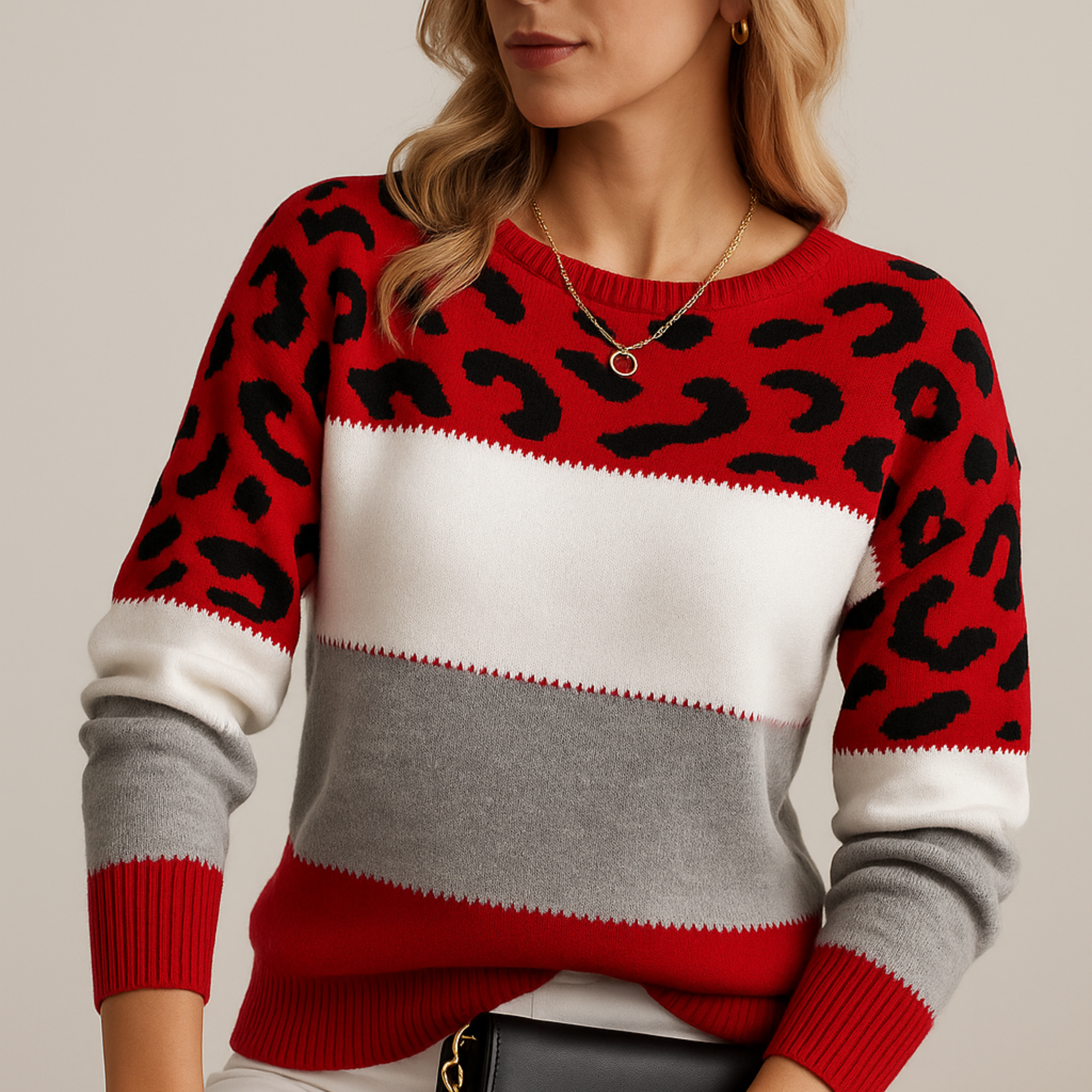 Marrievelle | Leopard Elegance Sweater