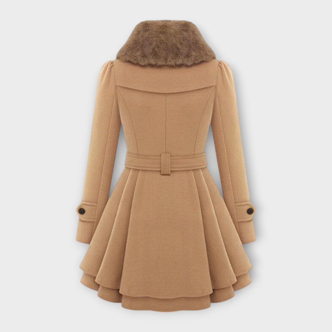 Emma - Chic Coat Featuring a Faux Fur Collar