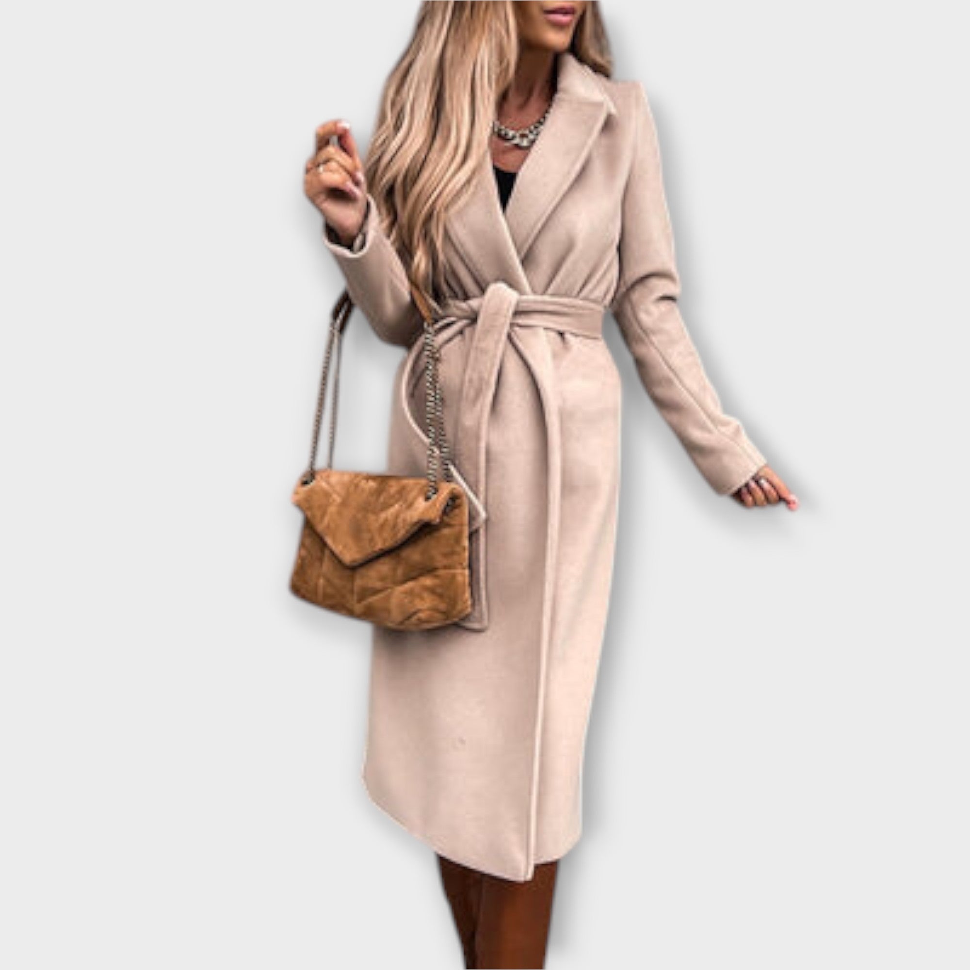 Eliza - Chic Belted Long Coat