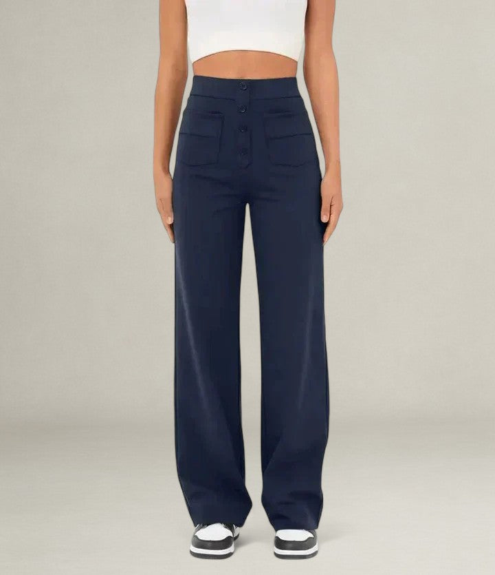 Marrievelle | High Waist Elastic Trousers