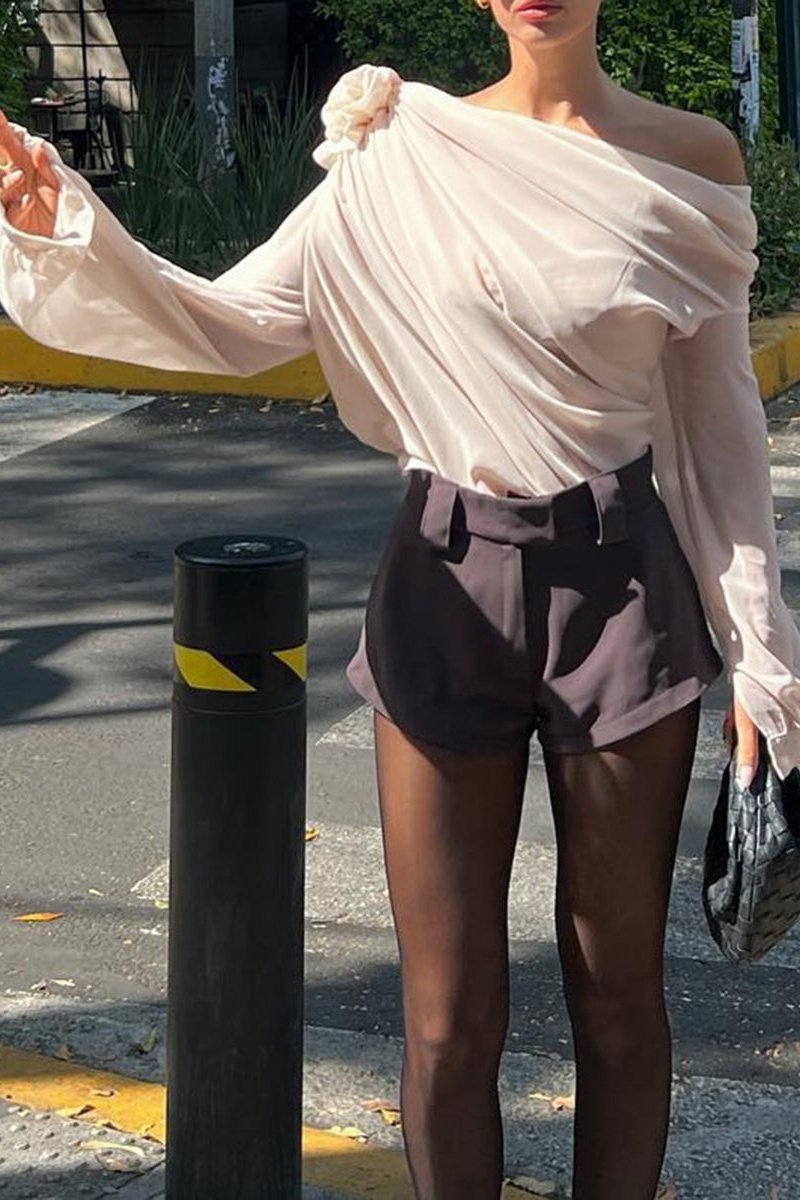 Marrievelle | Flower One Shoulder Top